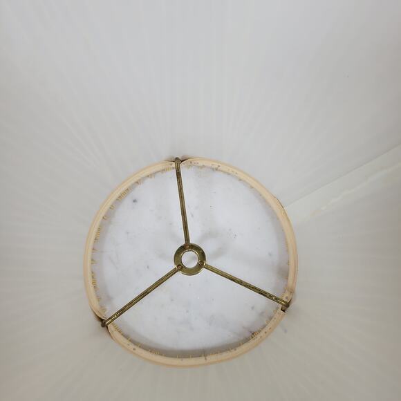 Vintage Stiffel Inverted Pinch Pleat Lamp Shade 11" Cream Fabric Accordion Retro - Picture 11 of 16